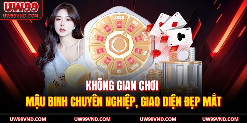 Không gian chơi Mậu Binh chuyên nghiệp, giao diện đẹp mắt