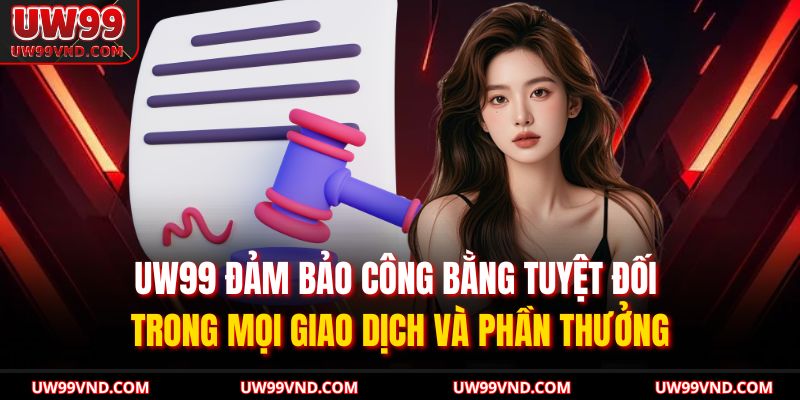 UW99 đảm bảo công bằng tuyệt đối trong mọi giao dịch và phần thưởng